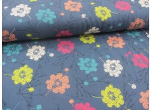 Jersey Pusteblumen bunt auf blau